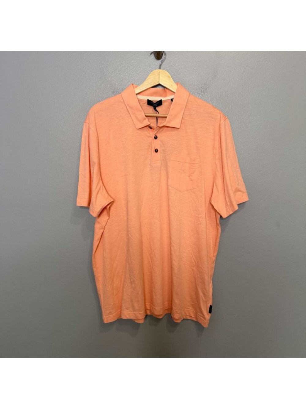 TED BAKER distanc mmb slub polo in light orange size 5